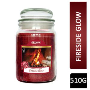 AIRPURE CANDLE FIRE SIDE GLOW 510g LARGE JAR