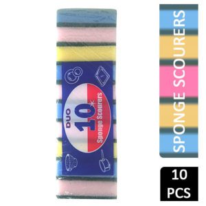 SPONGE SCOURERS 10'S DUO SUPERBRIGHT