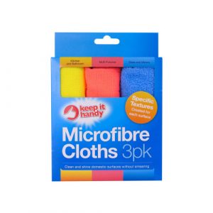 BUZZ CLEAN UK MICROFIBRE CLEANING CLOTHS 3PK