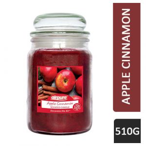 AIRPURE CANDLE APPLE CINNAMON 510g LARGE JAR