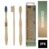 XOC BAMBOO TOOTHBRUSHES 3 PK