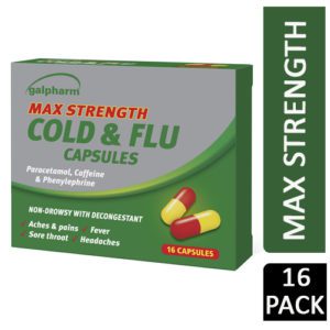 GALPHARM MAX STRENGH COLD & FLU CAPSULES 16'S