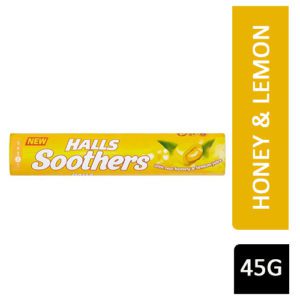 HALLS SOOTHERS HONEY & LEMON 45GM