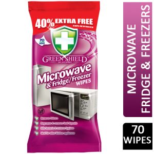 GREEN SHIELD MICROWAVE& FRIDGE/FREEZER WIPES 70'S 40% EX FRE