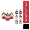 CUPCAKE TREE TRIMS XMAS 3PC