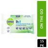 DETTOL 2 IN 1 WIPES 15's ON THE GO