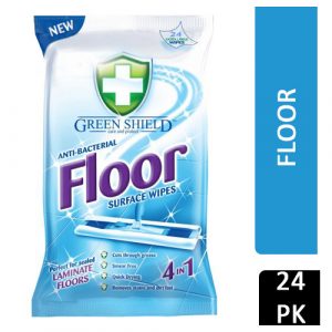 GREEN SHIELD 4 IN 1 FLOOR ANTI BAC WIPES 24