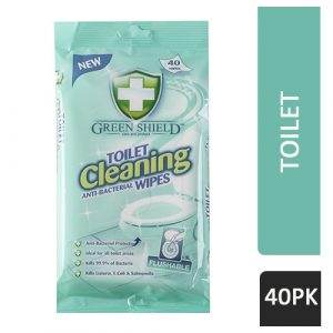 GREEN SHIELD TOILET CLEANING WIPES 40'S