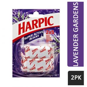 HARPIC ACTIVE TOILET BLOCKS  REFILL LAVENDER TWIN
