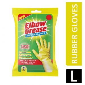ELBOW GREASE SUPER STRONG RUBBER GLOVE LARGE 1PK