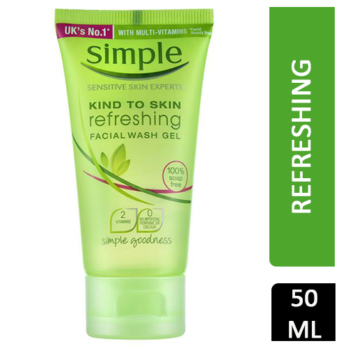 SIMPLE REFESHING FACIAL WASH GEL 50ML (1*12 ONLY**)