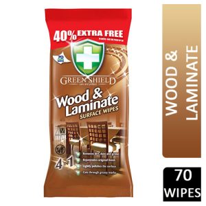 GREEN SHIELD WOOD & LAMINATE WIPES 70'S 40% EXT FREE