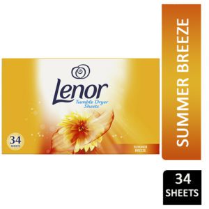 LENOR TUMBLE DRYER SHEETS SUMMER BREEZE 34'S