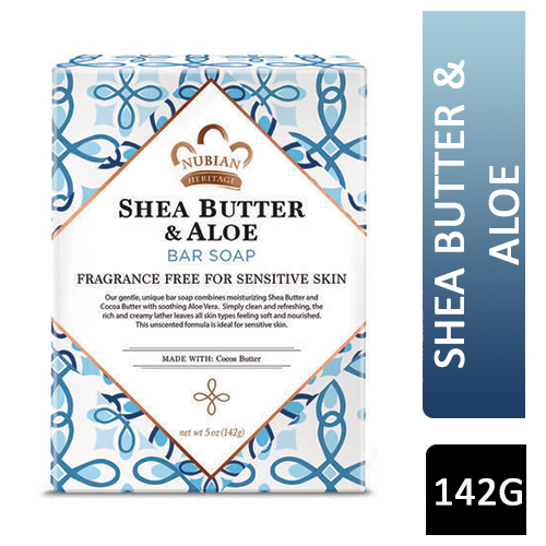 NUBIAN SHEA BUTTER & ALOE SOAP BAR 142g