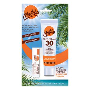 MALIBU SPF 30 LOTION FOR FACE 40ML & SPF 30 LIPBALM 4G