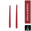 MAINSTAYS 10IN TAPER CANDLE APPLE & BERRIES