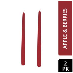 MAINSTAYS 10IN TAPER CANDLE APPLE & BERRIES