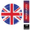 UNION JACK PAPER PLATES 10 p/k 22.5cm