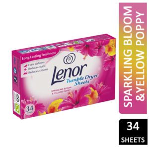 LENOR TUMBLE DRYER SHEETS PINK BLOSSOM 34'S