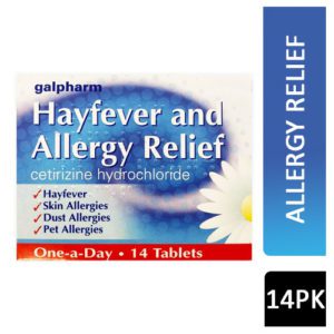 HAYFEVER & ALLERGY RELIEF 14'S GALPHARM BLUE