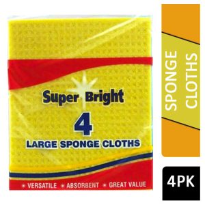 SUPERBRIGHT SPONGE CLOTHS 4PK