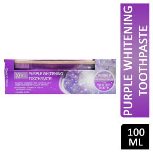 XOC PURPLE WHITENING TOOTHPASTE 100ML & FREE TOOTHBRUSH