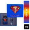 SUPERMAN MAN OF STEEL 75ml EDT & WATCH GIFT SET TIN