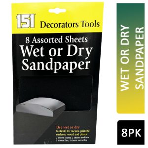 151 WET OR DRY SANDPAPER 8 p/k HD1004