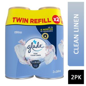 GLADE AUTO REFILL TWIN PURE CLEAN LINEN  2 x 269ML
