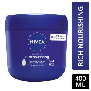 NIVEA BODY CREAM RICH NOURISHING 400ml POT BLUE