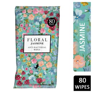 FLORAL JASMINE ANTI-BACTERIAL WIPES 80'S