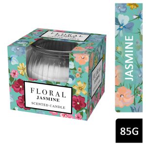 FLORAL SCENTED CANDLE JASMINE BOXED 85g