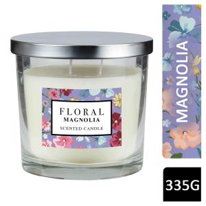 FLORAL SCENTED CANDLE MAGNOLIA LARGE GLASS 335g