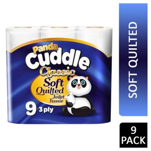 TOILET ROLLS PANDA CUDDLE 3 ply 9p/k WHITE