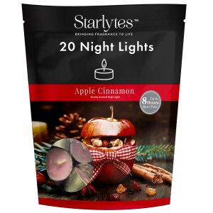 STARLYTES NIGHT LIGHTS APPLE CINNAMON 20'S BAG 8HR
