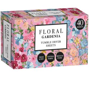 FLORAL TUMBLE DRYER SHEETS 40PK GARDENIA