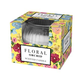 FLORAL SCENTED CANDLE ORCHID  BOXED 85g