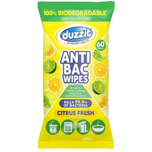 DUZZIT ANTI BAC WIPES 60PK CITRUS FRESH