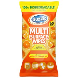DUZZIT MULTI SURFACE WIPES 60PK ORANGE