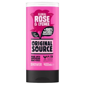 ORIGINAL SOURCE S/GEL FLORAL ROSE & LYCHEE 400ML