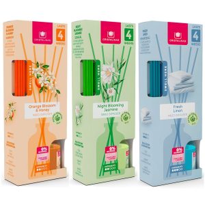 CRISTALINAS 25ML REED DIFFUSER JASMINE,ORANGE,LINEN